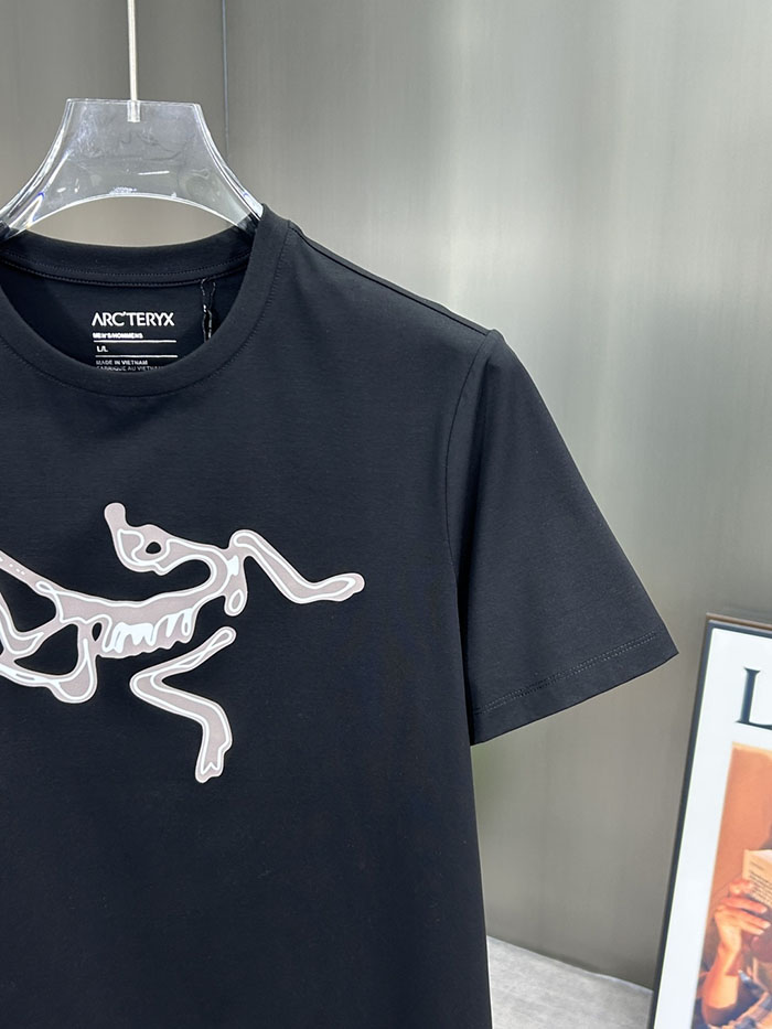 アークテリクス 服 コピー 人気店 ARC'TERYX 26SS サーマルバードプリント シルケット綿半袖Tシャツ JP2525(010679) アークテリクス Tシャツ アウトレット - 画像 (7)
