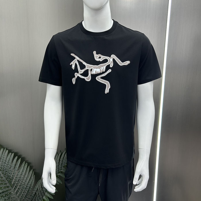 アークテリクス 服 コピー 人気店 ARC'TERYX 26SS サーマルバードプリント シルケット綿半袖Tシャツ JP2525(010679) アークテリクス Tシャツ アウトレット - 画像 (3)