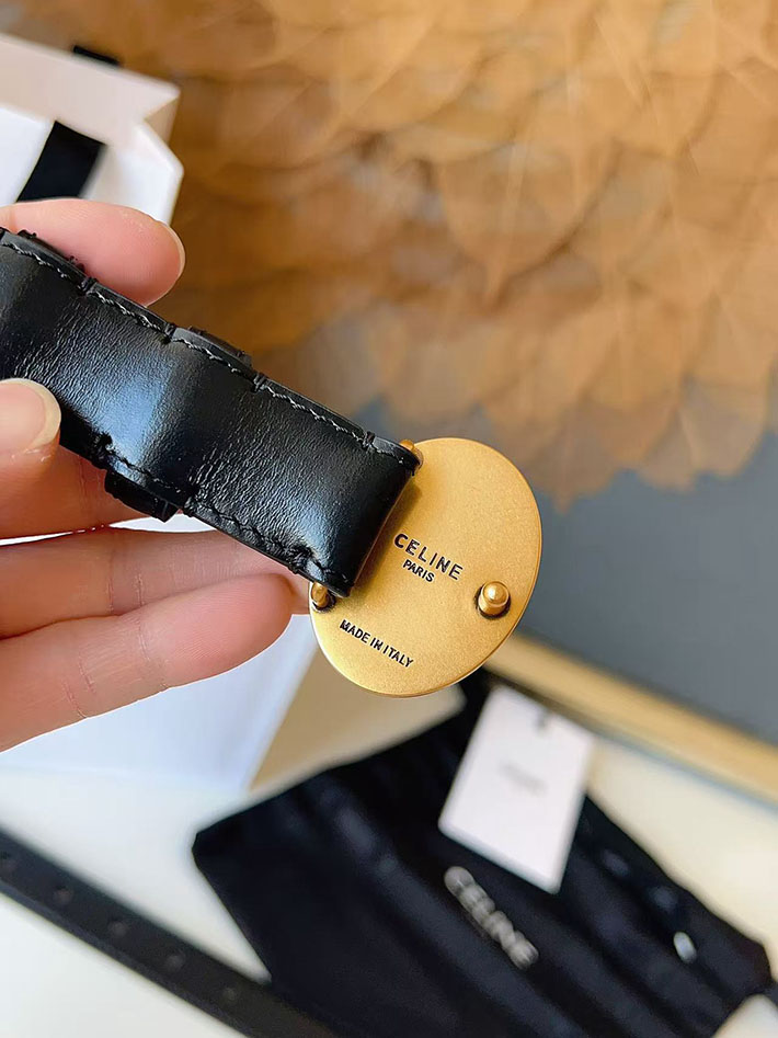 セリーヌ アウトレット店舗 CELINE レディース ベルト リバーシブル ミディアム 25mm アリックス 2702069 セリーヌ ベルト 安い - 画像 (2)