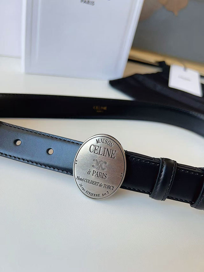 セリーヌ アウトレット店舗 CELINE レディース ベルト リバーシブル ミディアム 25mm アリックス 2702070 セリーヌ ベルト 新作 - 画像 (4)