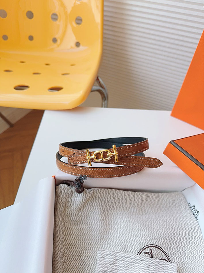高品質エルメス レザーベルト HERMES ポップH 13mm Hバックル ベルト ヴォーエプソン/スイフト 2702080 エルメス ベルト レディース コーデ - 画像 (6)