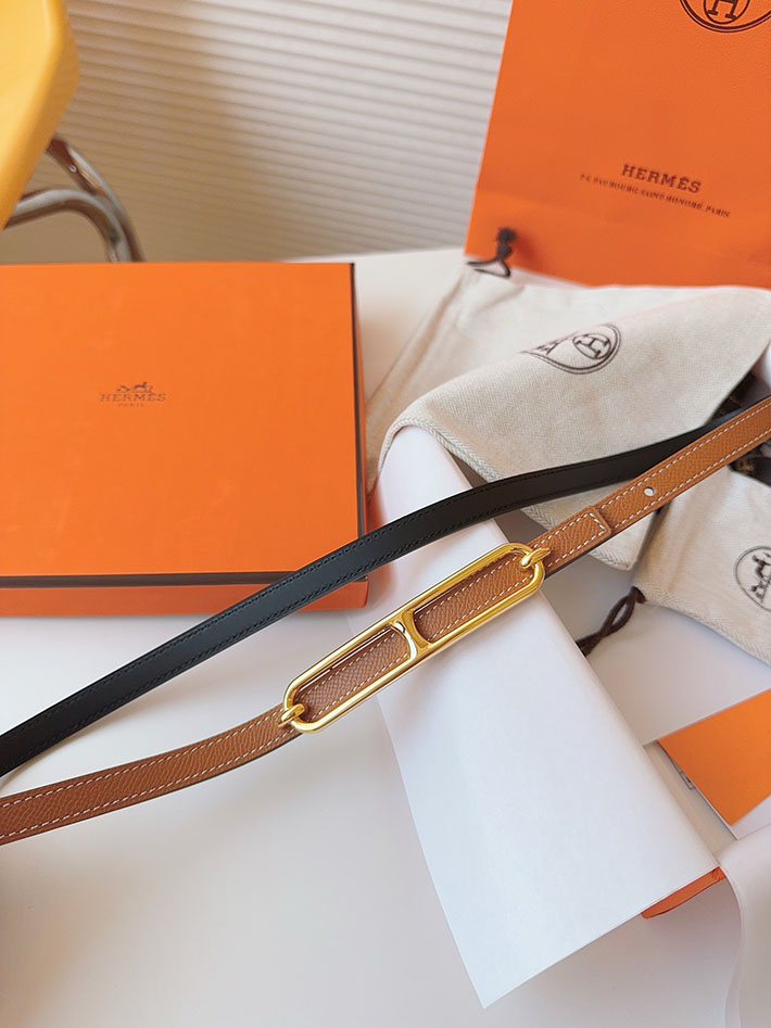 高品質エルメス レザーベルト HERMES ルリ リバーシブルレザーベルト 13mm RG ヴォーエプソン/スイフト 2702083 エルメス ベルト 安い - 画像 (8)