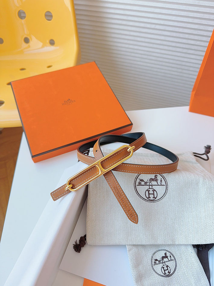 高品質エルメス レザーベルト HERMES ルリ リバーシブルレザーベルト 13mm RG ヴォーエプソン/スイフト 2702083 エルメス ベルト 安い - 画像 (4)