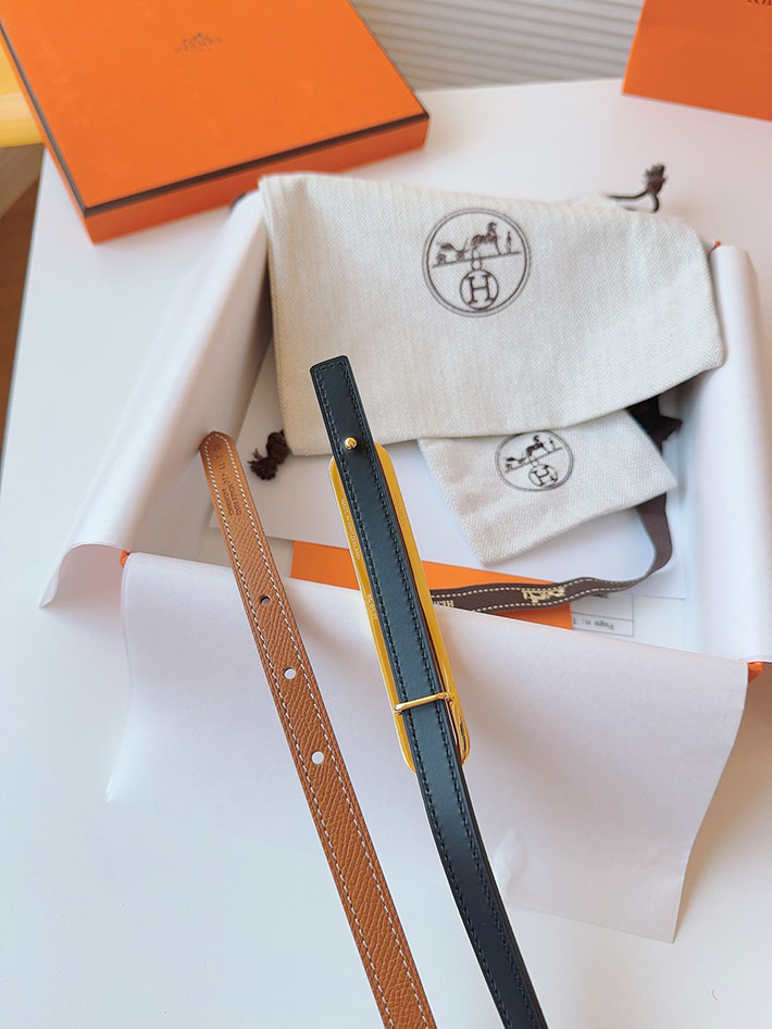 高品質エルメス レザーベルト HERMES ルリ リバーシブルレザーベルト 13mm RG ヴォーエプソン/スイフト 2702083 エルメス ベルト 安い - 画像 (2)
