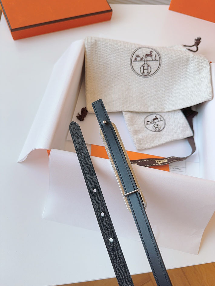 高品質エルメス レザーベルト HERMES ルリ リバーシブルレザーベルト 13mm RG ヴォーエプソン/スイフト 2702084 エルメス ベルト アウトレット - 画像 (3)