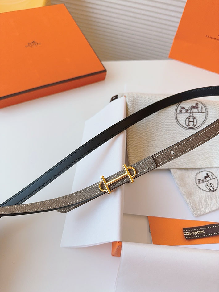 高品質エルメス レザーベルト HERMES ルリ リバーシブルレザーベルト 13mm RG ヴォーエプソン/スイフト 2702085 エルメス ベルト 公式 - 画像 (8)