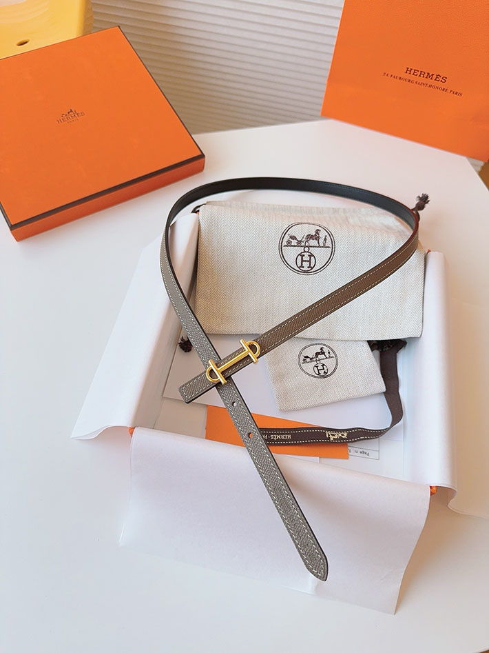 高品質エルメス レザーベルト HERMES ルリ リバーシブルレザーベルト 13mm RG ヴォーエプソン/スイフト 2702085 エルメス ベルト 公式 - 画像 (6)