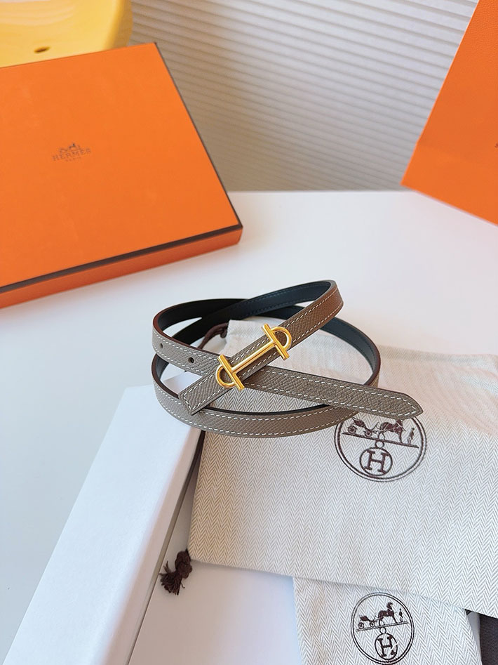 高品質エルメス レザーベルト HERMES ルリ リバーシブルレザーベルト 13mm RG ヴォーエプソン/スイフト 2702085 エルメス ベルト 公式 - 画像 (5)