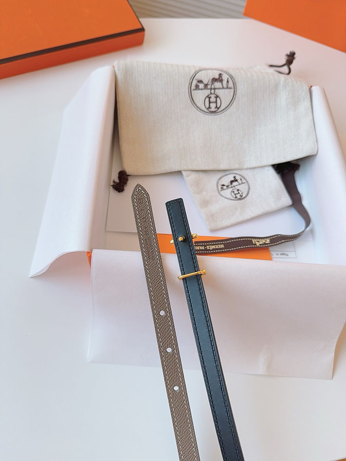 高品質エルメス レザーベルト HERMES ルリ リバーシブルレザーベルト 13mm RG ヴォーエプソン/スイフト 2702085 エルメス ベルト 公式 - 画像 (3)