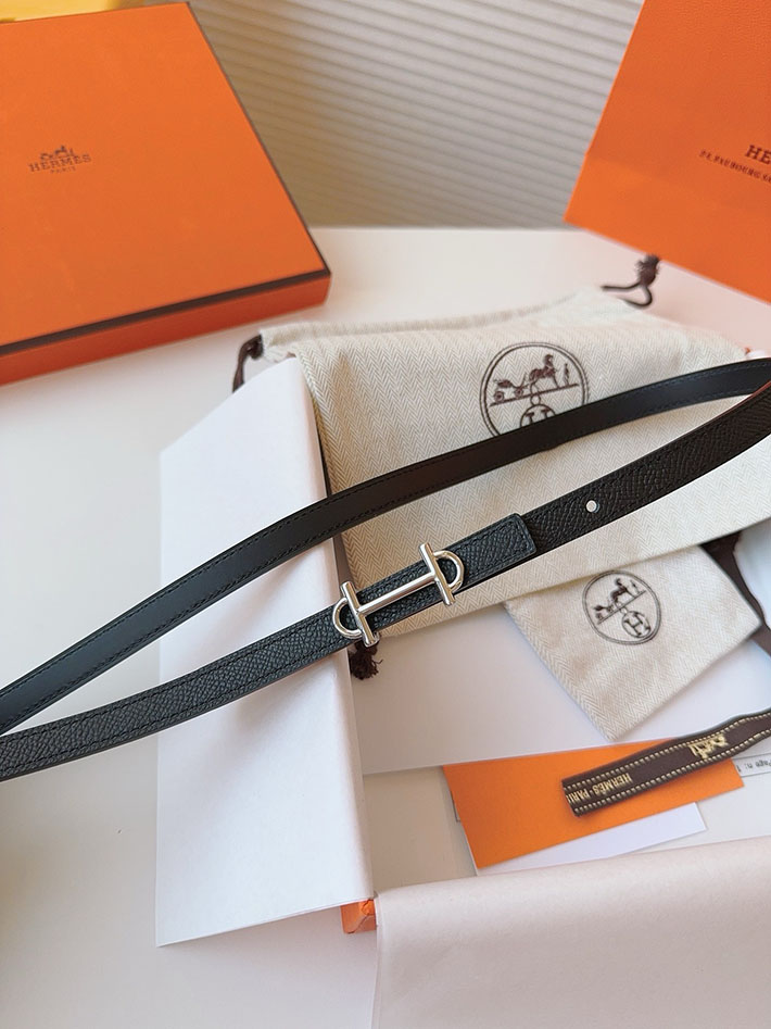 高品質エルメス レザーベルト HERMES ルリ リバーシブルレザーベルト 13mm RG ヴォーエプソン/スイフト 2702086 エルメス ベルト 新作 - 画像 (8)