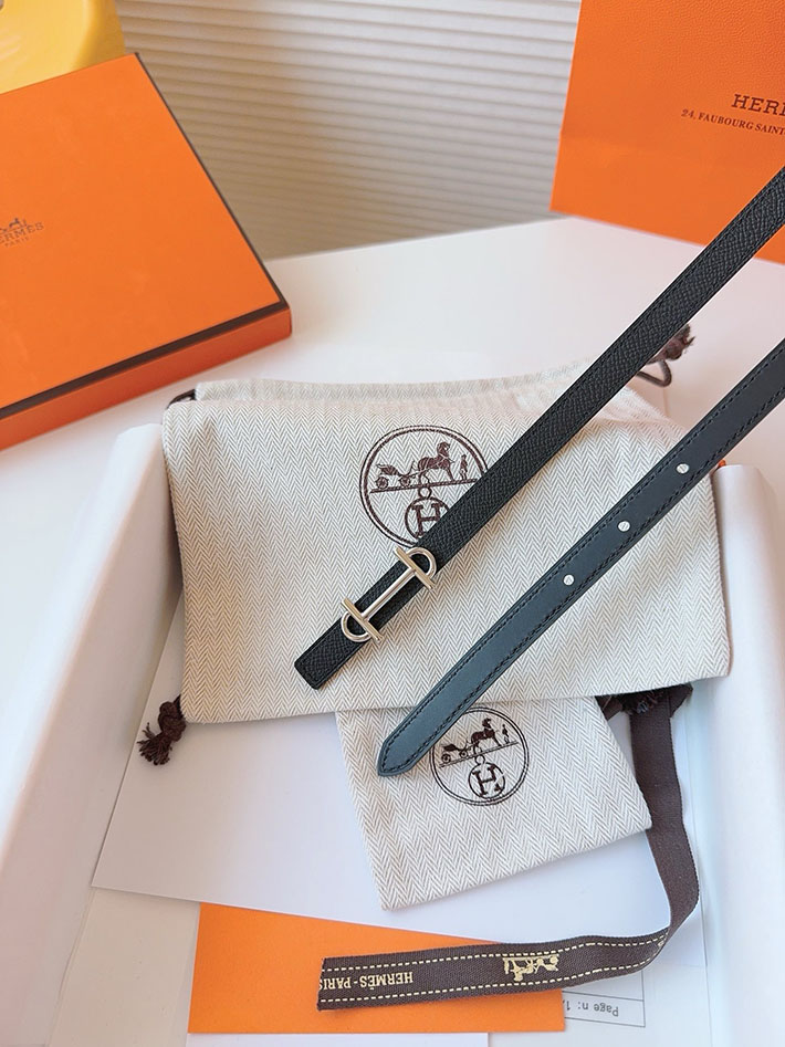 高品質エルメス レザーベルト HERMES ルリ リバーシブルレザーベルト 13mm RG ヴォーエプソン/スイフト 2702086 エルメス ベルト 新作 - 画像 (7)
