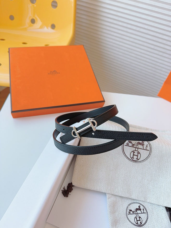 高品質エルメス レザーベルト HERMES ルリ リバーシブルレザーベルト 13mm RG ヴォーエプソン/スイフト 2702086 エルメス ベルト 新作 - 画像 (6)