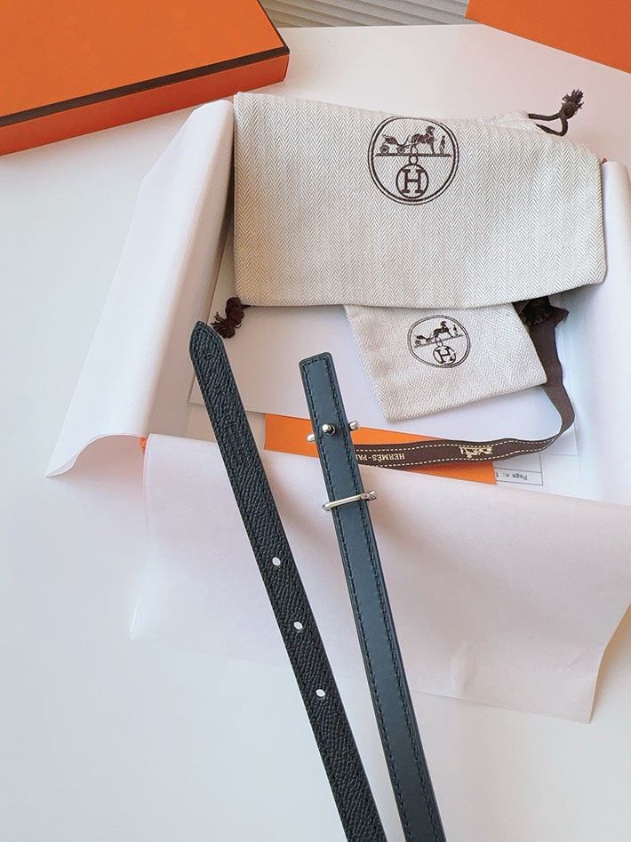 高品質エルメス レザーベルト HERMES ルリ リバーシブルレザーベルト 13mm RG ヴォーエプソン/スイフト 2702086 エルメス ベルト 新作 - 画像 (3)
