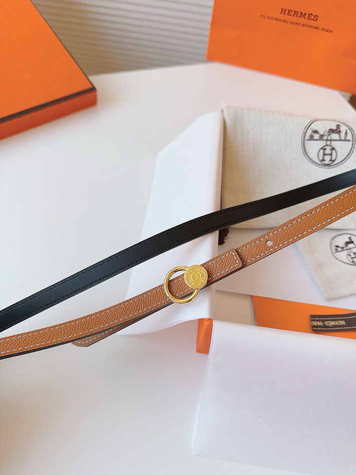 高品質エルメス レザーベルト HERMES ルリ リバーシブルレザーベルト 13mm RG ヴォーエプソン/スイフト 2702087 エルメス ベルト 定価 - 画像 (8)