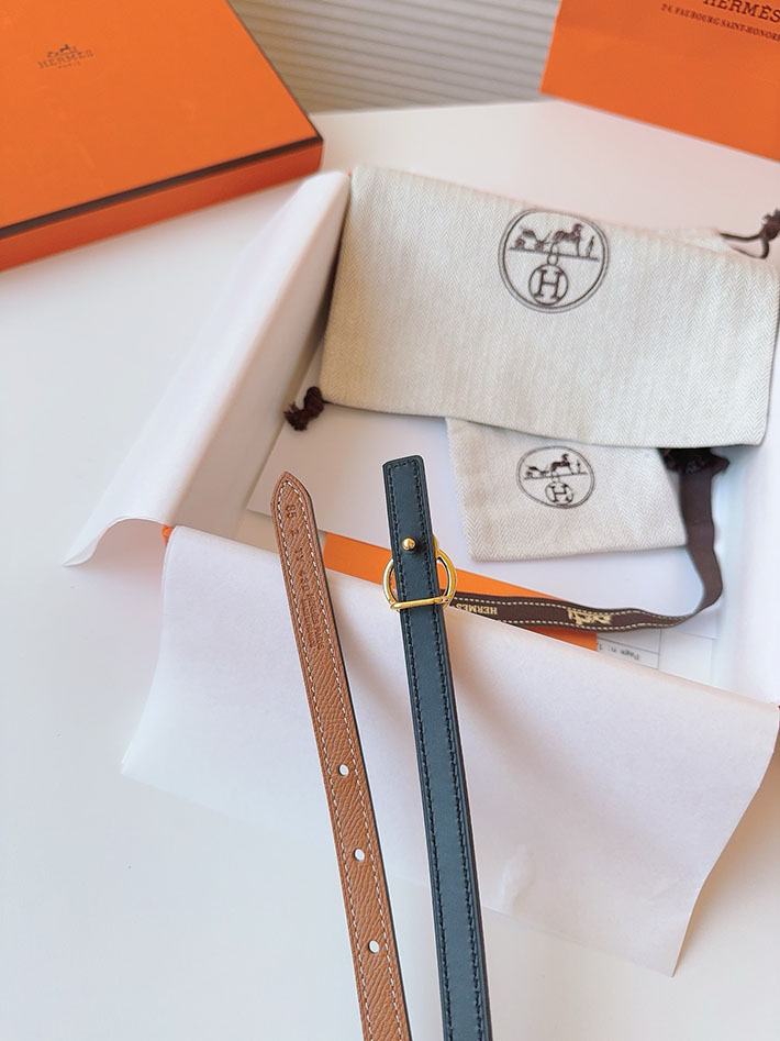 高品質エルメス レザーベルト HERMES ルリ リバーシブルレザーベルト 13mm RG ヴォーエプソン/スイフト 2702087 エルメス ベルト 定価 - 画像 (3)