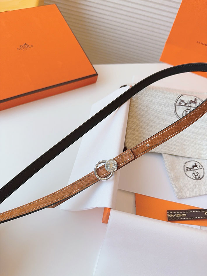 高品質エルメス レザーベルト HERMES ルリ リバーシブルレザーベルト 13mm RG ヴォーエプソン/スイフト 2702088 エルメス ベルト レディース アウトレット - 画像 (8)
