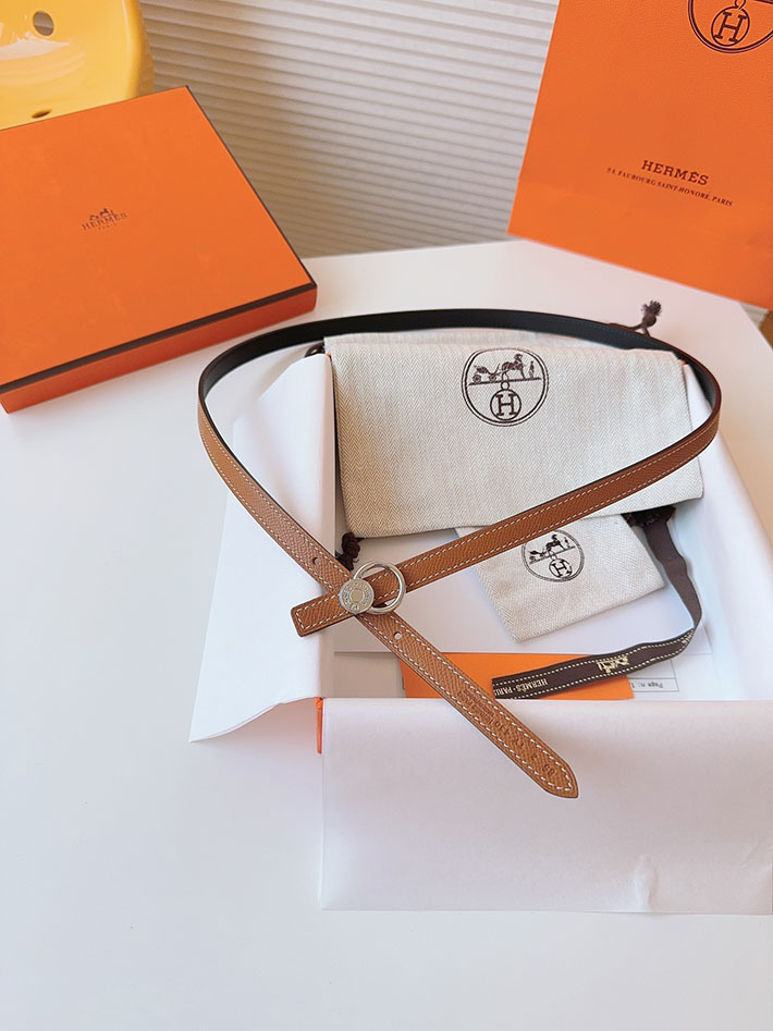 高品質エルメス レザーベルト HERMES ルリ リバーシブルレザーベルト 13mm RG ヴォーエプソン/スイフト 2702088 エルメス ベルト レディース アウトレット - 画像 (7)