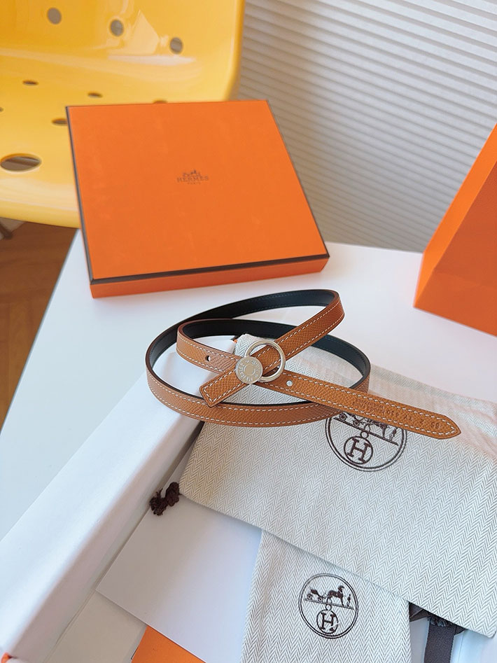 高品質エルメス レザーベルト HERMES ルリ リバーシブルレザーベルト 13mm RG ヴォーエプソン/スイフト 2702088 エルメス ベルト レディース アウトレット - 画像 (6)