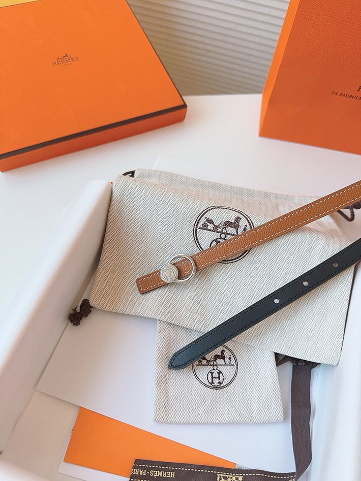 高品質エルメス レザーベルト HERMES ルリ リバーシブルレザーベルト 13mm RG ヴォーエプソン/スイフト 2702088 エルメス ベルト レディース アウトレット - 画像 (4)