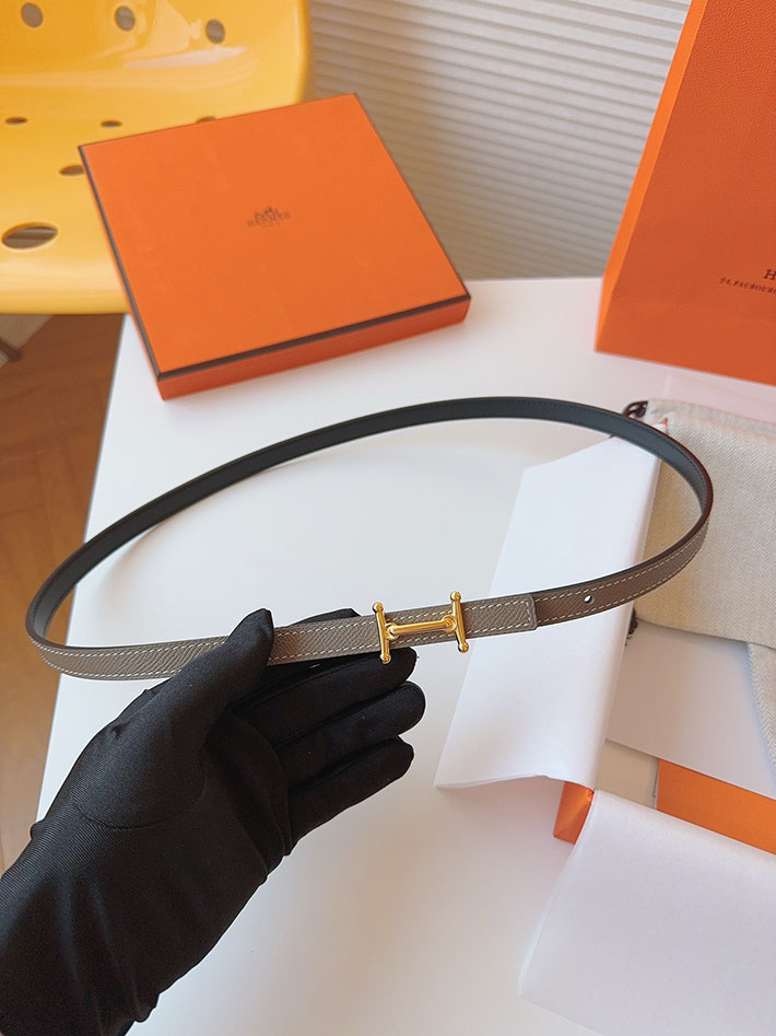 高品質エルメス レザーベルト HERMES ルリ リバーシブルレザーベルト 13mm RG ヴォーエプソン/スイフト 2702089 エルメス ベルト レディース リバーシブル - 画像 (9)