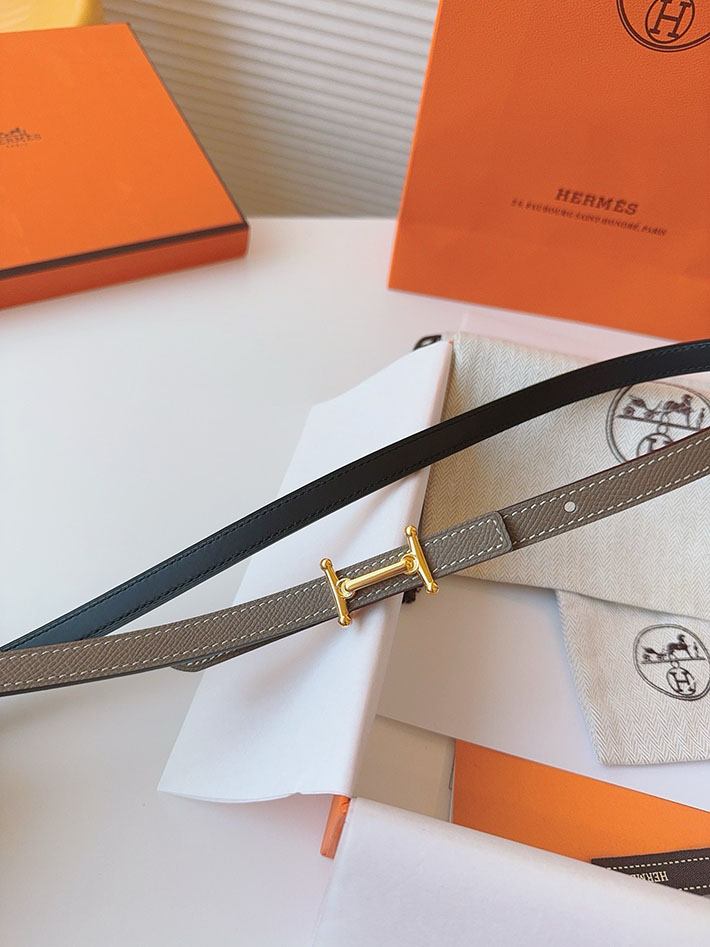 高品質エルメス レザーベルト HERMES ルリ リバーシブルレザーベルト 13mm RG ヴォーエプソン/スイフト 2702089 エルメス ベルト レディース リバーシブル - 画像 (8)