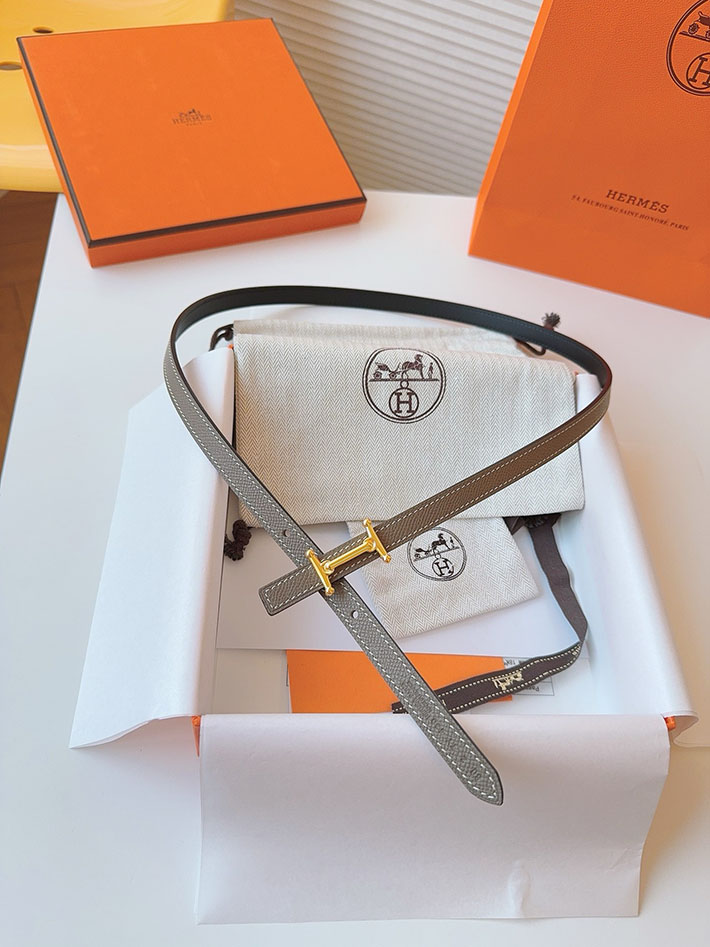 高品質エルメス レザーベルト HERMES ルリ リバーシブルレザーベルト 13mm RG ヴォーエプソン/スイフト 2702089 エルメス ベルト レディース リバーシブル - 画像 (7)