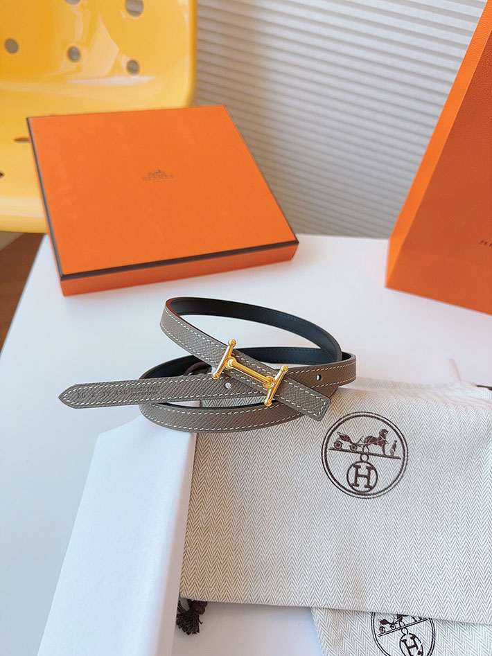 高品質エルメス レザーベルト HERMES ルリ リバーシブルレザーベルト 13mm RG ヴォーエプソン/スイフト 2702089 エルメス ベルト レディース リバーシブル - 画像 (6)