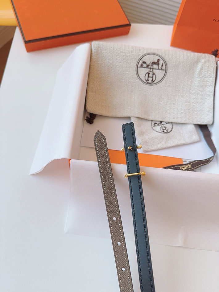 高品質エルメス レザーベルト HERMES ルリ リバーシブルレザーベルト 13mm RG ヴォーエプソン/スイフト 2702089 エルメス ベルト レディース リバーシブル - 画像 (3)