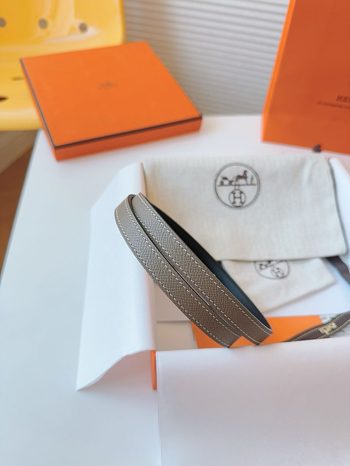 高品質エルメス レザーベルト HERMES ルリ リバーシブルレザーベルト 13mm RG ヴォーエプソン/スイフト 2702089 エルメス ベルト レディース リバーシブル - 画像 (2)