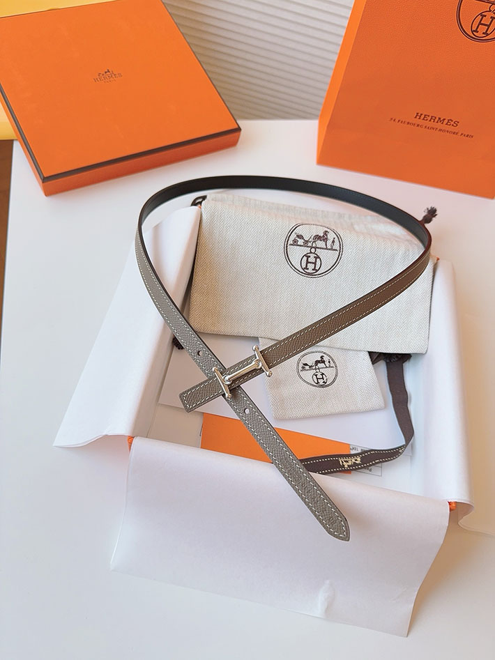 高品質エルメス レザーベルト HERMES ルリ リバーシブルレザーベルト 13mm RG ヴォーエプソン/スイフト 2702090 エルメス ベルト レディース サイズ - 画像 (5)