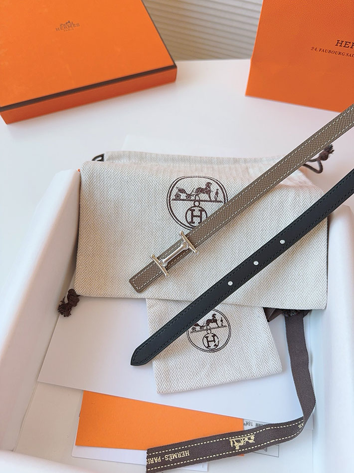 高品質エルメス レザーベルト HERMES ルリ リバーシブルレザーベルト 13mm RG ヴォーエプソン/スイフト 2702090 エルメス ベルト レディース サイズ - 画像 (4)
