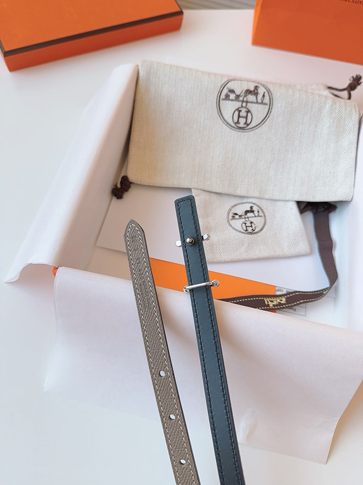 高品質エルメス レザーベルト HERMES ルリ リバーシブルレザーベルト 13mm RG ヴォーエプソン/スイフト 2702090 エルメス ベルト レディース サイズ - 画像 (2)