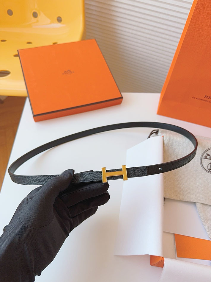 高品質エルメス レザーベルト HERMES ルリ リバーシブルレザーベルト 13mm RG ヴォーエプソン/スイフト 2702091 エルメス ベルト レディース コーデ - 画像 (9)