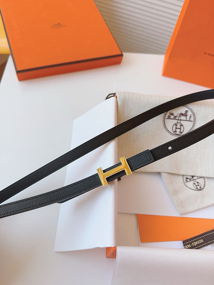 高品質エルメス レザーベルト HERMES ルリ リバーシブルレザーベルト 13mm RG ヴォーエプソン/スイフト 2702091 エルメス ベルト レディース コーデ - 画像 (8)