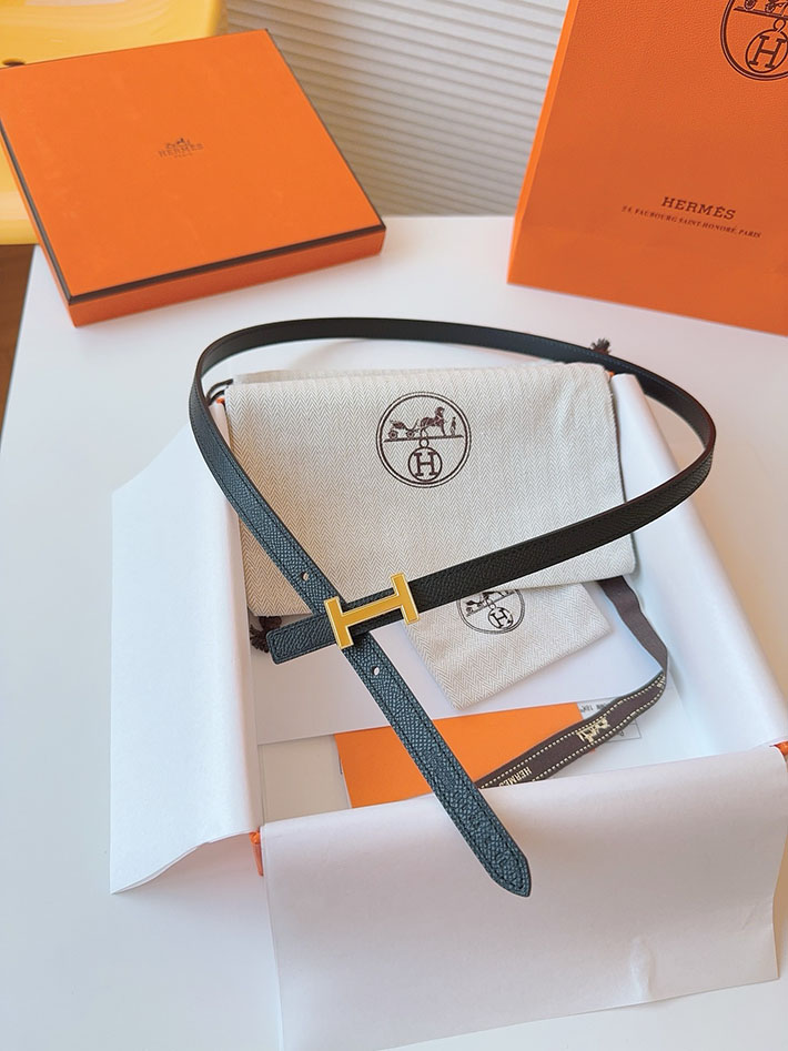 高品質エルメス レザーベルト HERMES ルリ リバーシブルレザーベルト 13mm RG ヴォーエプソン/スイフト 2702091 エルメス ベルト レディース コーデ - 画像 (7)