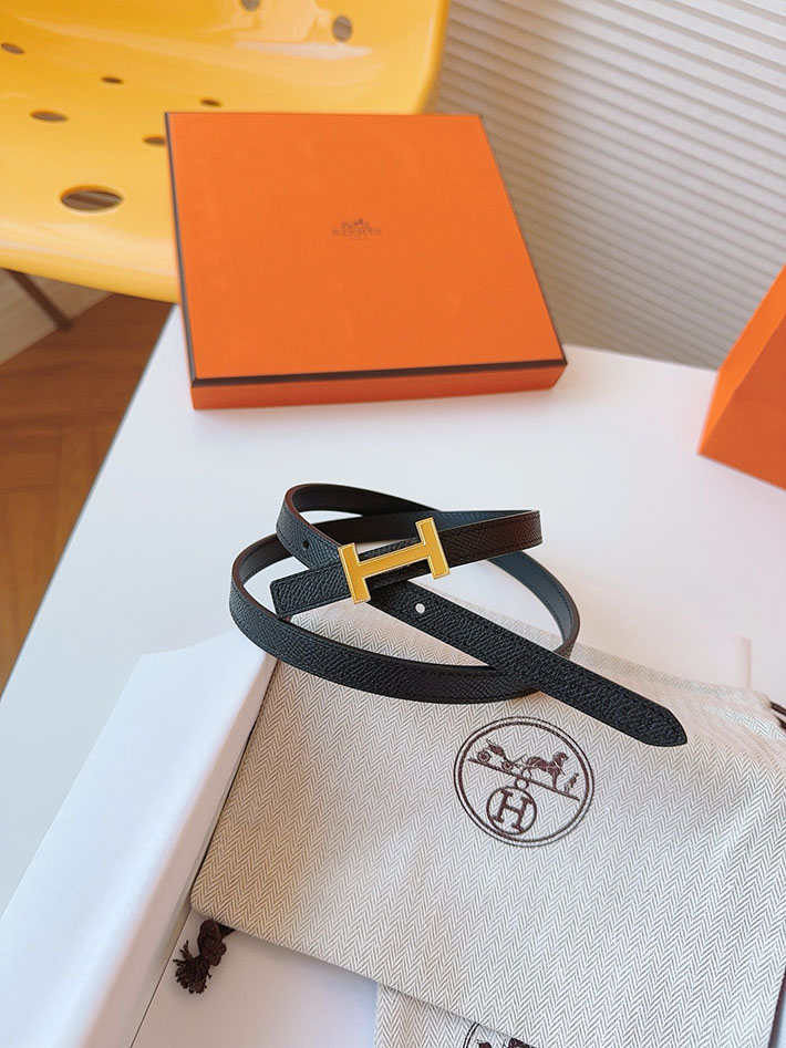 高品質エルメス レザーベルト HERMES ルリ リバーシブルレザーベルト 13mm RG ヴォーエプソン/スイフト 2702091 エルメス ベルト レディース コーデ - 画像 (6)