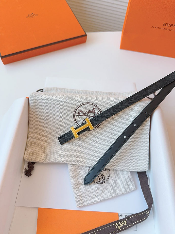 高品質エルメス レザーベルト HERMES ルリ リバーシブルレザーベルト 13mm RG ヴォーエプソン/スイフト 2702091 エルメス ベルト レディース コーデ - 画像 (5)