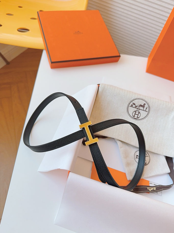 高品質エルメス レザーベルト HERMES ルリ リバーシブルレザーベルト 13mm RG ヴォーエプソン/スイフト 2702091 エルメス ベルト レディース コーデ - 画像 (4)