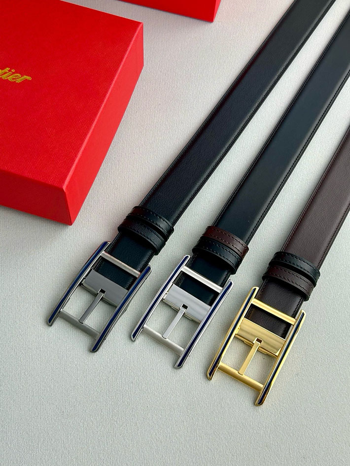 カルティエ レザーベルト 店舗 CARTIER メンズ 35mm ベルト タンクドゥカルティエ スクエア 2702094 カルティエ ベルト 店舗 - 画像 (2)