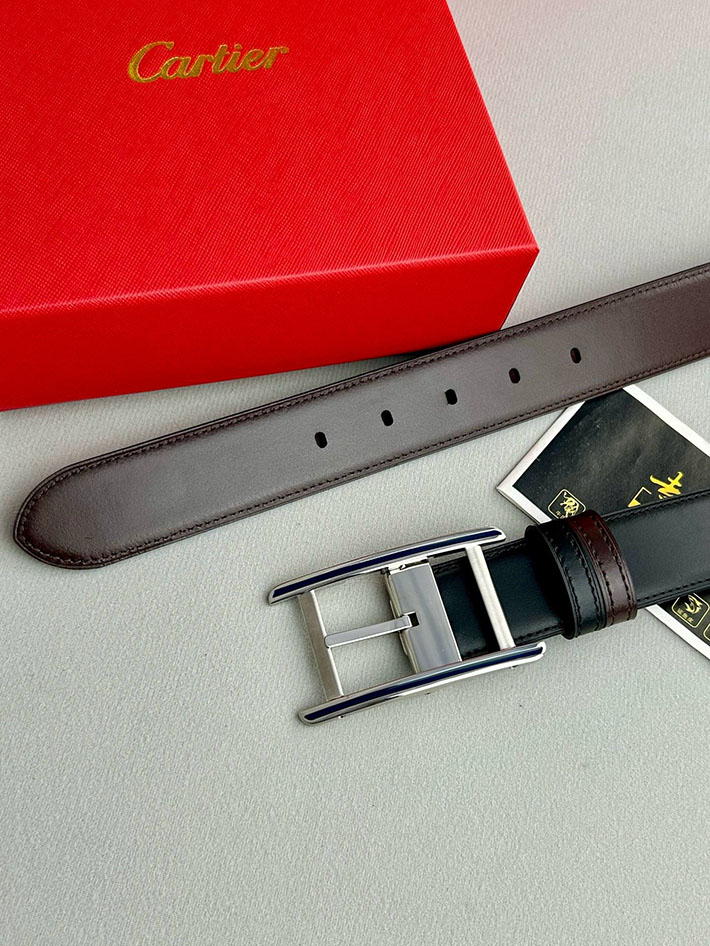 カルティエ レザーベルト 店舗 CARTIER メンズ 35mm ベルト タンクドゥカルティエ スクエア 2702096 カルティエ ベルト交換 - 画像 (6)