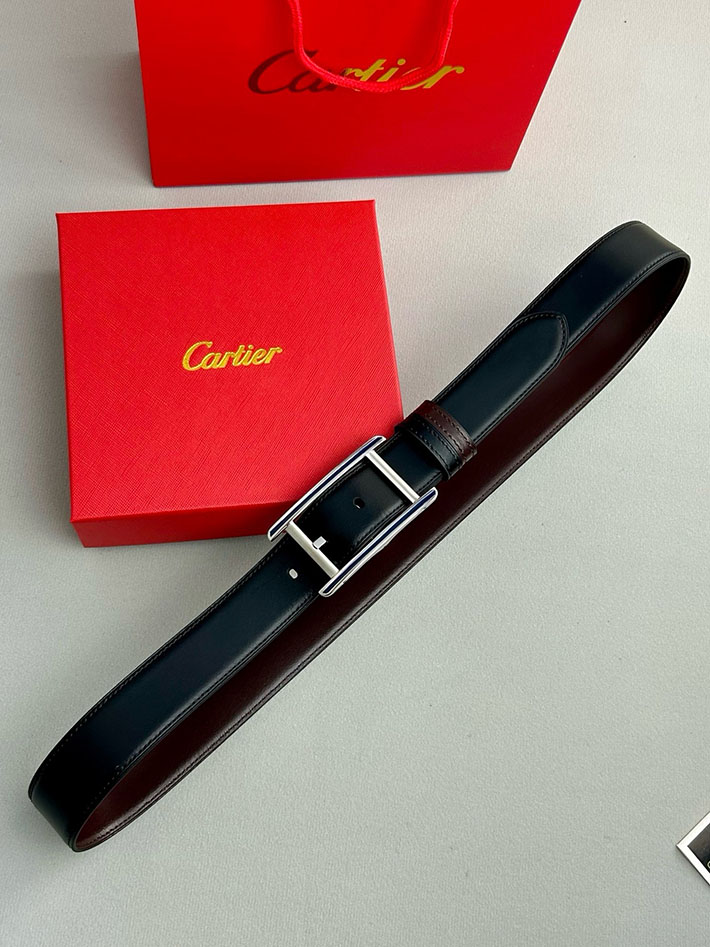 カルティエ レザーベルト 店舗 CARTIER メンズ 35mm ベルト タンクドゥカルティエ スクエア 2702096 カルティエ ベルト交換 - 画像 (4)
