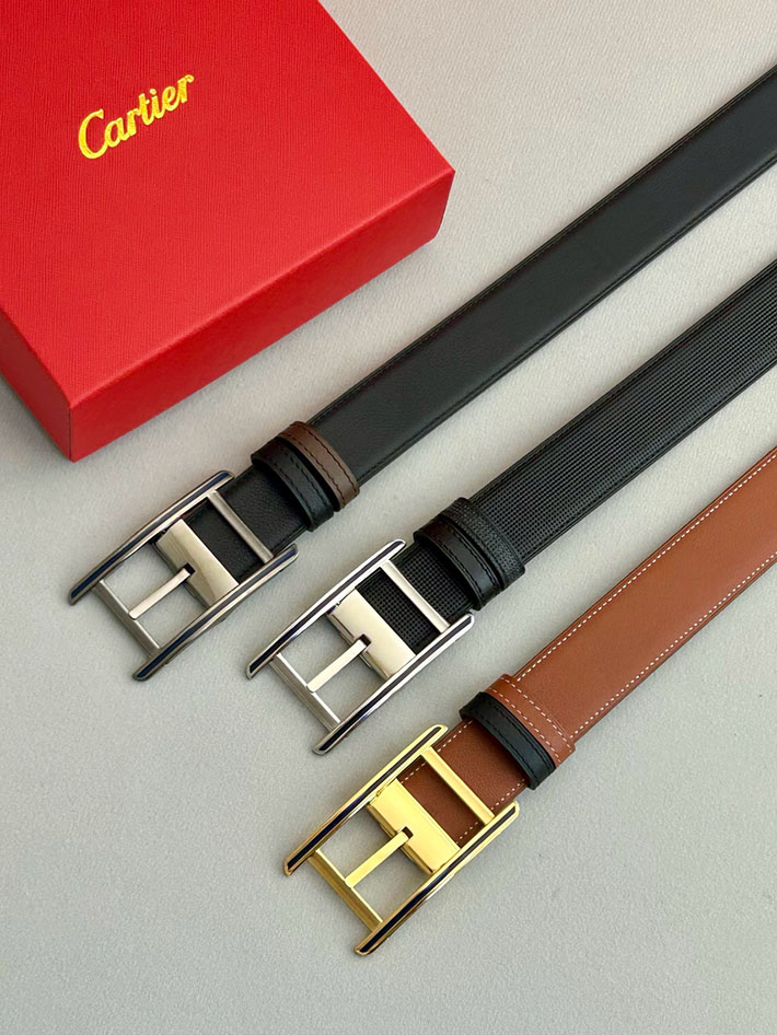 カルティエ レザーベルト 店舗 CARTIER メンズ 35mm ベルト タンクドゥカルティエ スクエア 2702097 カルティエ ベルト セール - 画像 (6)