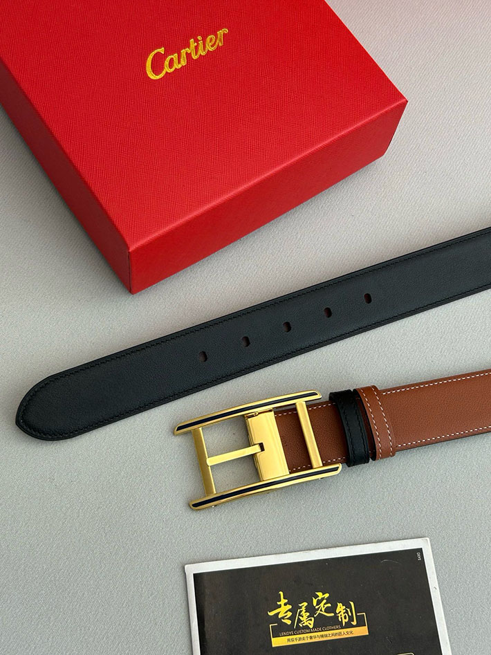 カルティエ レザーベルト 店舗 CARTIER メンズ 35mm ベルト タンクドゥカルティエ スクエア 2702097 カルティエ ベルト セール - 画像 (5)