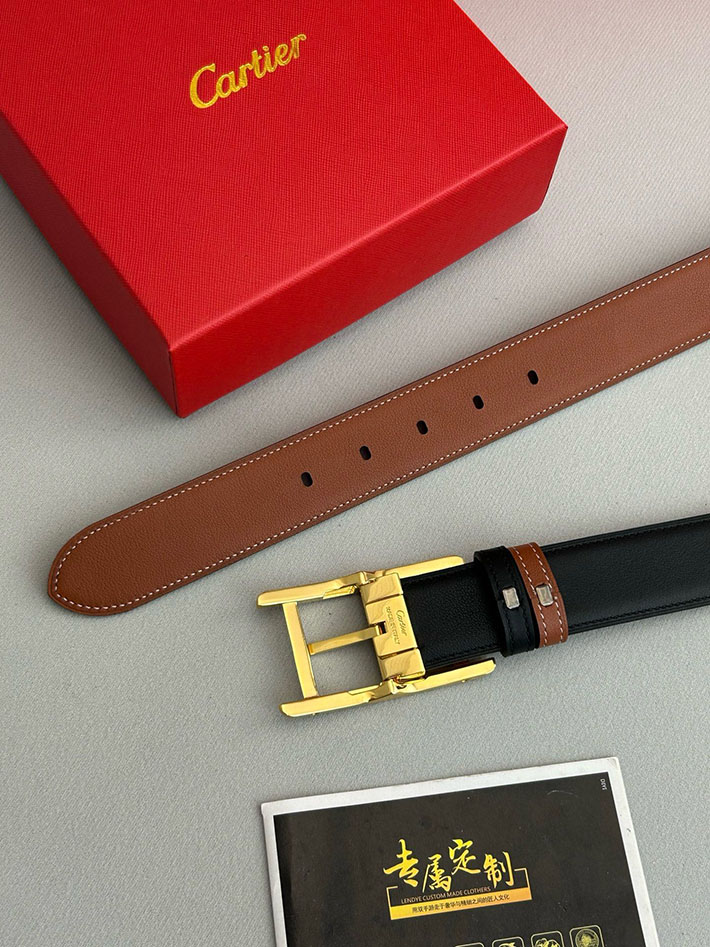 カルティエ レザーベルト 店舗 CARTIER メンズ 35mm ベルト タンクドゥカルティエ スクエア 2702097 カルティエ ベルト セール - 画像 (4)