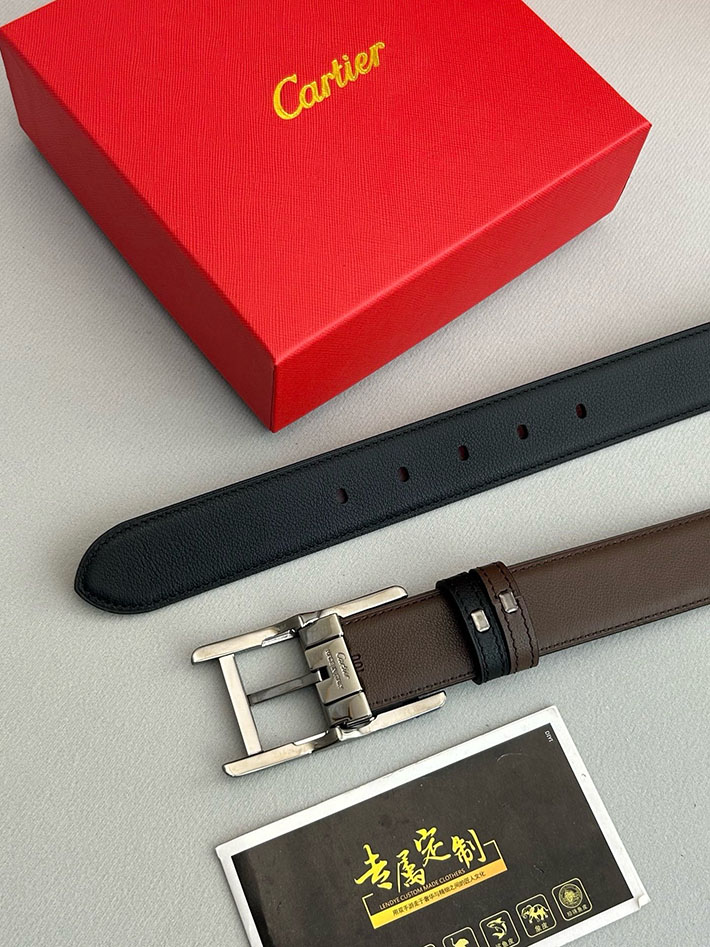 カルティエ レザーベルト 店舗 CARTIER メンズ 35mm ベルト タンクドゥカルティエ スクエア 2702099 カルティエ ベルト 定価 - 画像 (5)