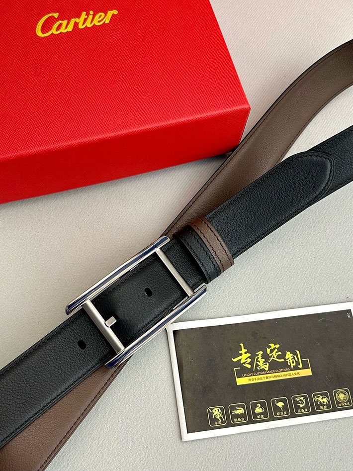 カルティエ レザーベルト 店舗 CARTIER メンズ 35mm ベルト タンクドゥカルティエ スクエア 2702099 カルティエ ベルト 定価 - 画像 (4)