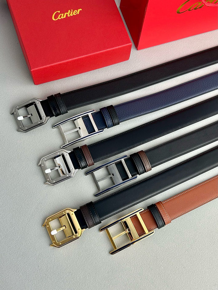 カルティエ レザーベルト 店舗 CARTIER メンズ 35mm ベルト タンクドゥカルティエ スクエア 2702099 カルティエ ベルト 定価 - 画像 (2)