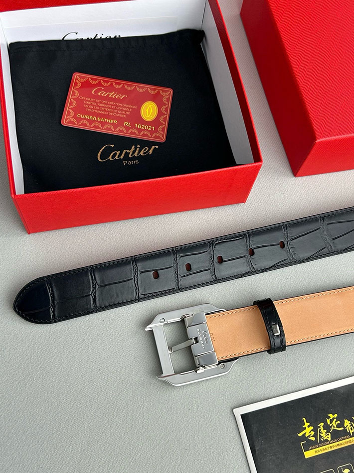 カルティエ レザーベルト 店舗 CARTIER ベルト 35mm メンズ サントス ドゥ カルティエ ベルト 2702101 カルティエ ベルト 公式 - 画像 (6)