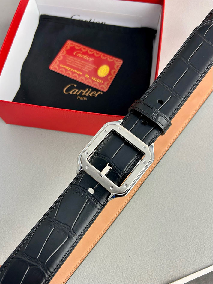 カルティエ レザーベルト 店舗 CARTIER ベルト 35mm メンズ サントス ドゥ カルティエ ベルト 2702101 カルティエ ベルト 公式 - 画像 (2)