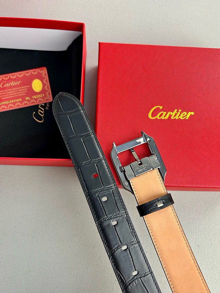 カルティエ レザーベルト 店舗 CARTIER ベルト 35mm メンズ サントス ドゥ カルティエ ベルト 2702102 カルティエ ベルト メンズ - 画像 (6)